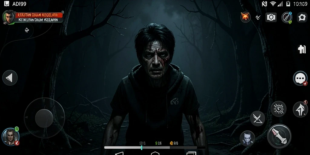 Gameplay ADI99 yang menegangkan dalam suasana gelap.