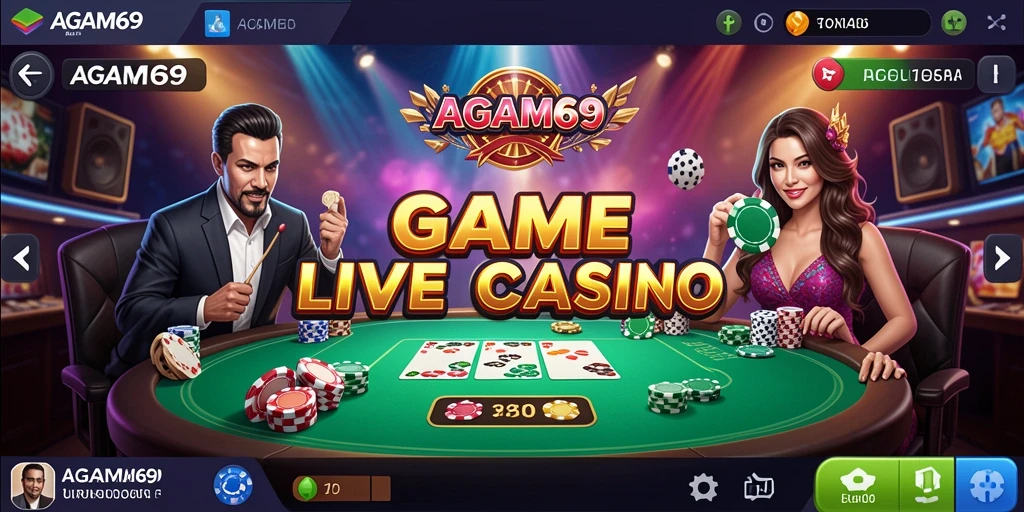 Tampilan menarik dari AGAM69 saat bermain Live Casino dengan dealer profesional.