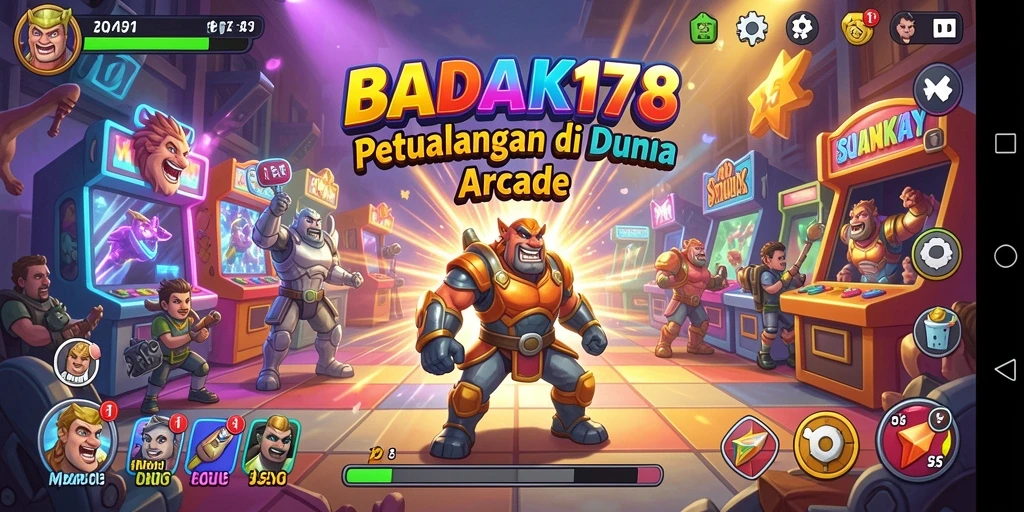 Tampilan game BADAK178 menampilkan karakter dan level menantang yang menarik.