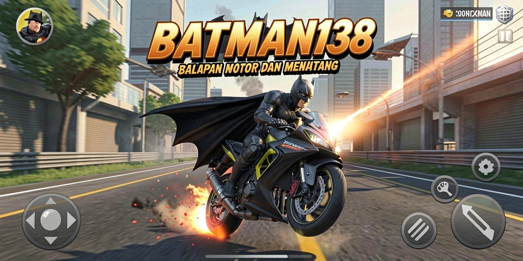 Tampilan mendebarkan dari gameplay balapan motor.