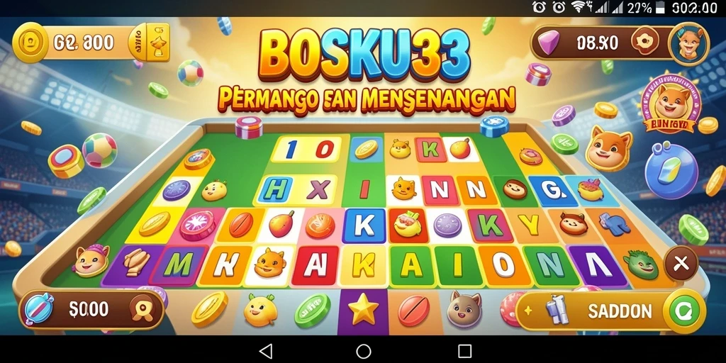 Tampilan gameplay BOSKU33 yang menyenangkan dan interaktif.