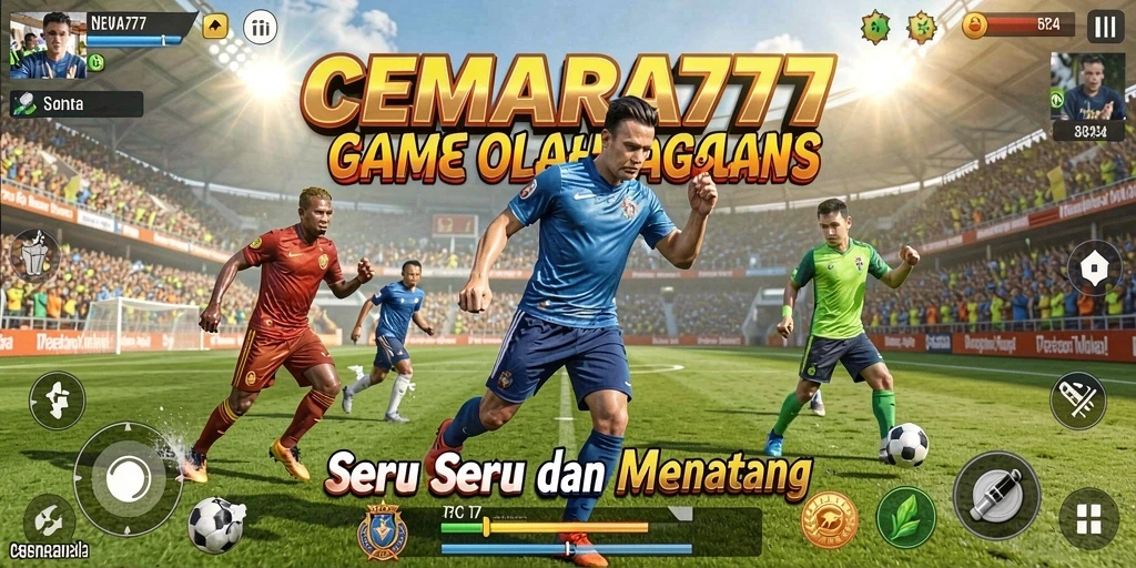 Screenshot utama CEMARA777 menampilkan aksi seru dalam permainan olahraga.