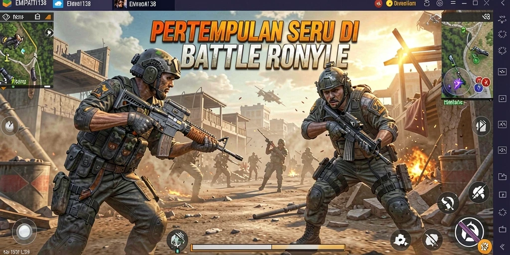 Tangkapan layar menampilkan gameplay intens dari EMPATI138 di medan pertempuran.