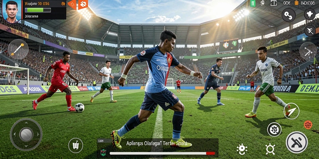 Tampilan gameplay <strong>IDX66</strong> dengan fitur interaktif dan berita olahraga terkini.