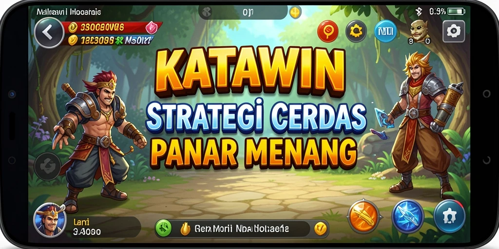 Tangkapan layar KATAWIN menunjukkan aksi pertempuran strategi yang seru.