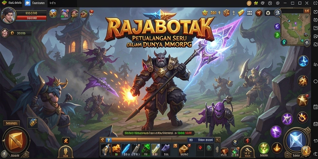 Tampilan gameplay seru di dunia fantasi RAJABOTAK.