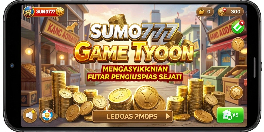 Screenshot SUMO777 menampilkan momen intens dalam gameplay Tycoon.