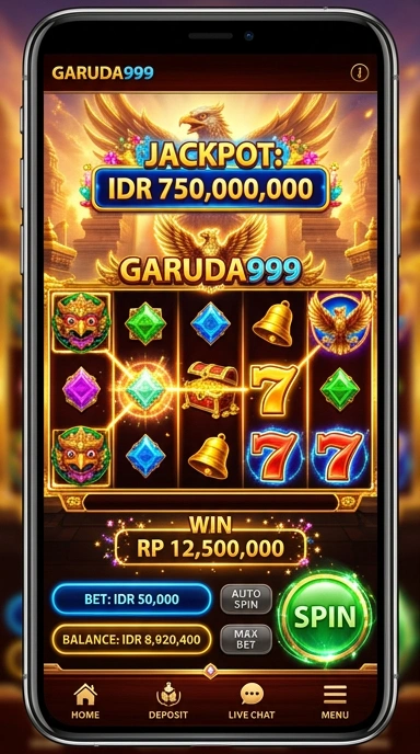 Screenshot fitur aplikasi garuda999 yang menunjukkan berbagai kategori aplikasi.
